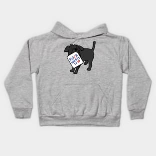 Cute Dog with Biden Harris Sign Kids Hoodie